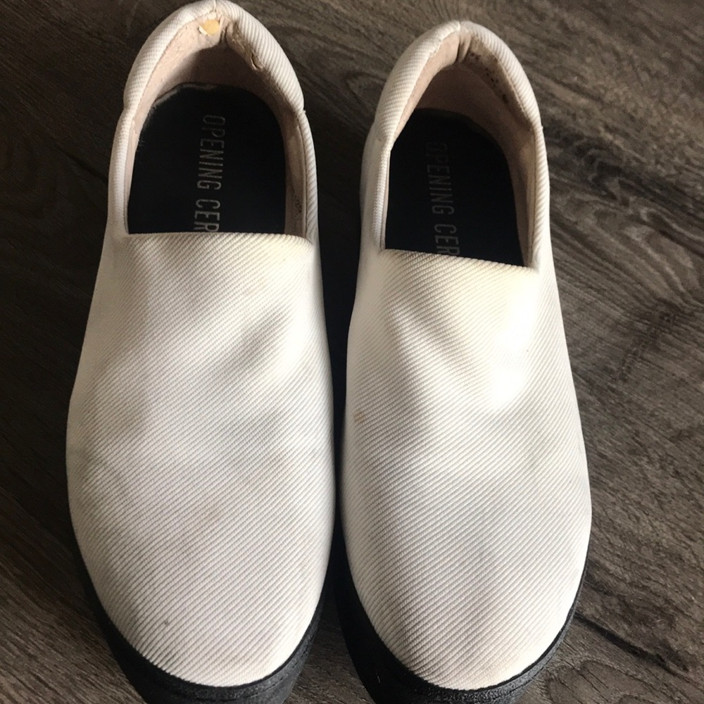 A used slip on platform sneaker